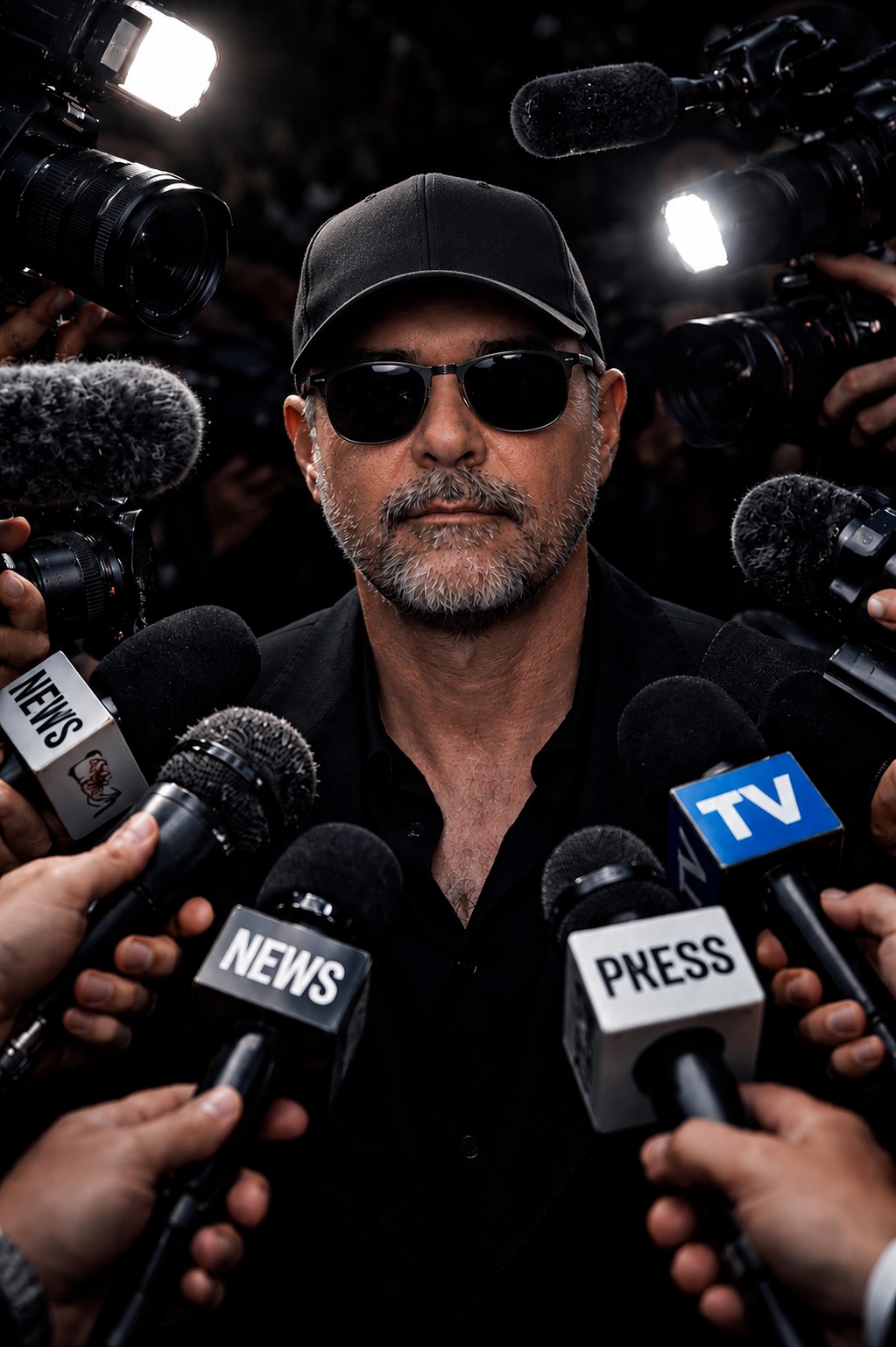 Speaking to press